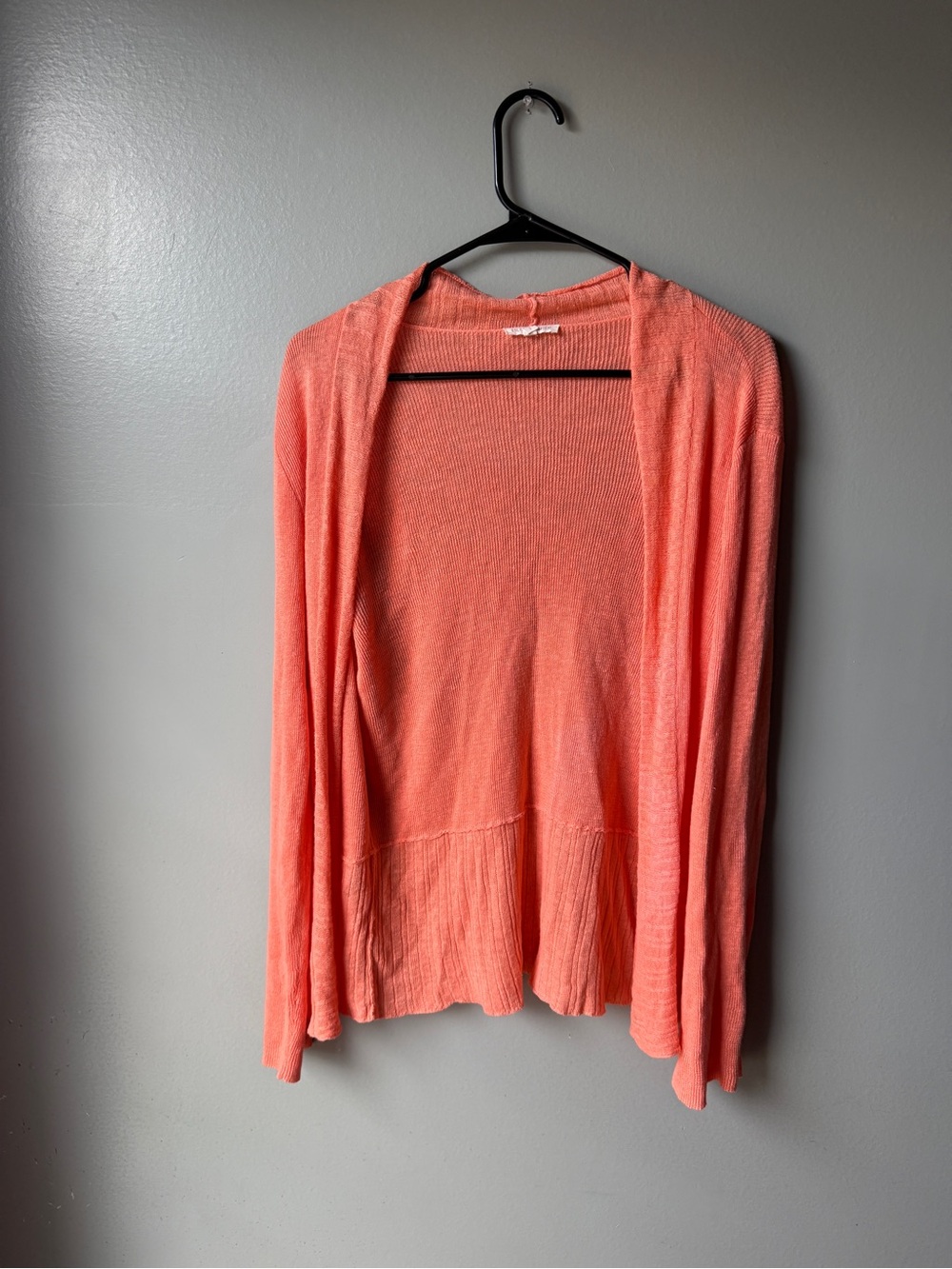 Eileen Fisher Coral Open Front Lightweight Cardigan – Size Small